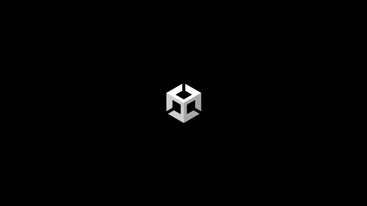 Animated Unity cube logo on black