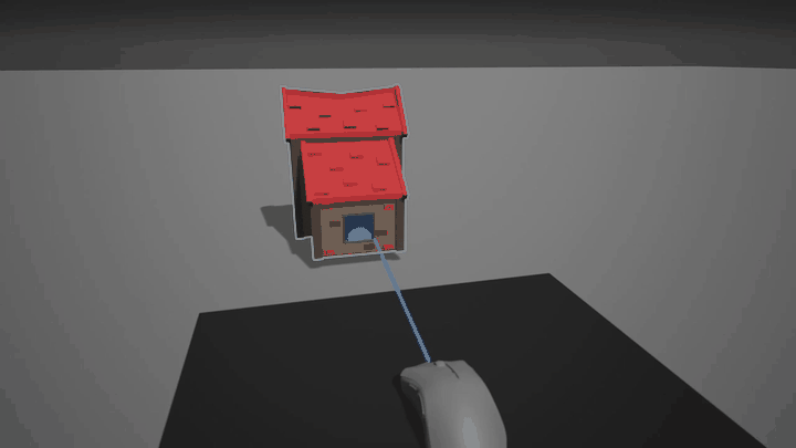 Scaled Mouse 3D docking technique in seated VR